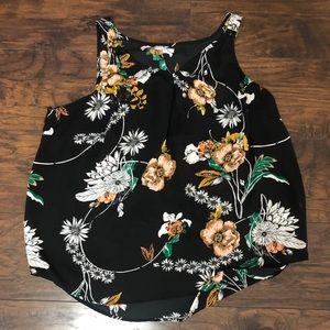 Maurices Black Floral Tank